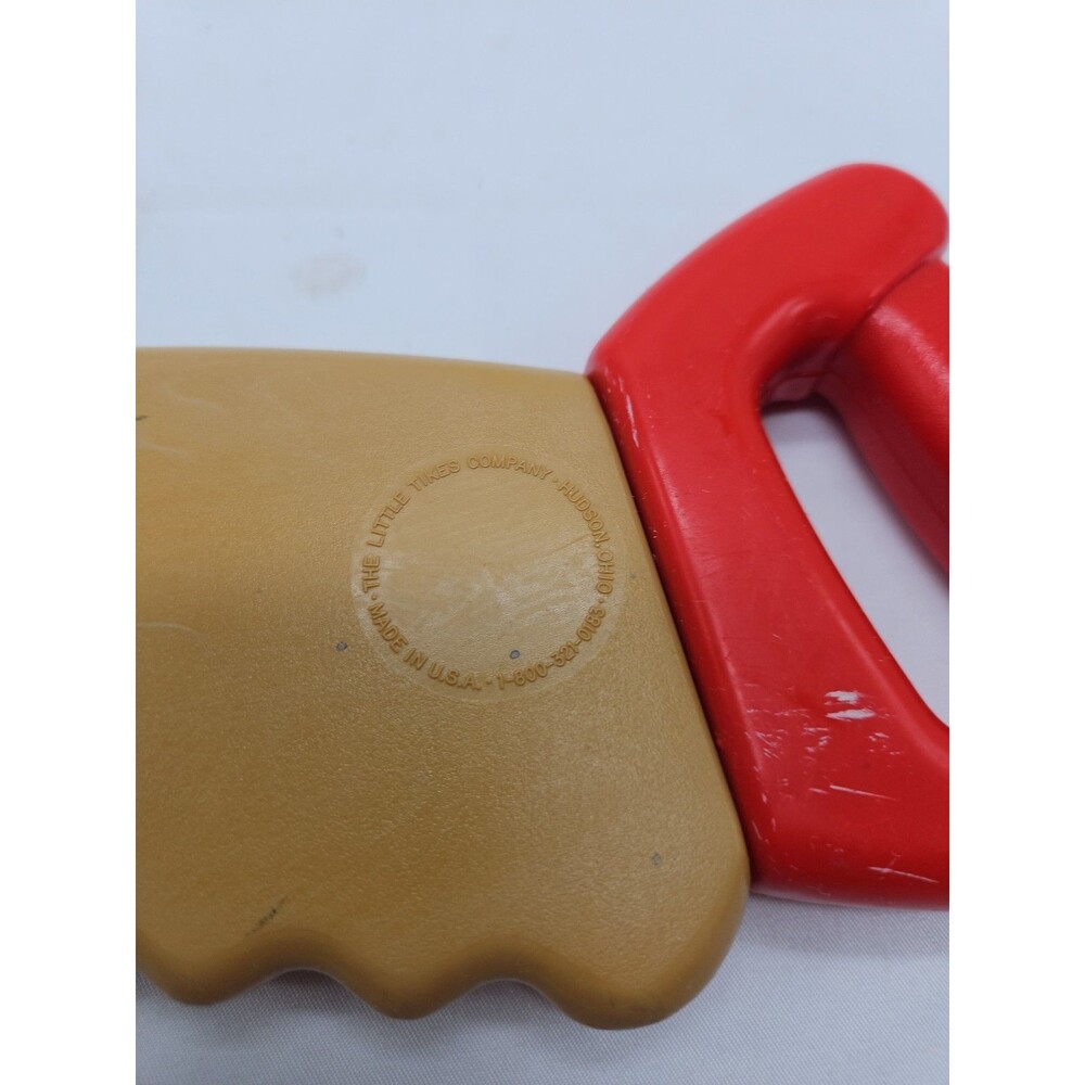 Vintage 90’s Little Tikes Handsaw Workbench Tool Box Rattle 8.5” Red Handle - Picture 9 of 12